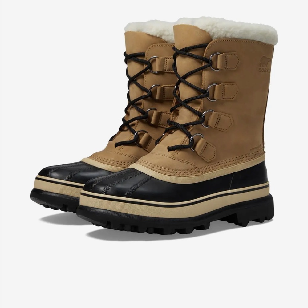 Sorel Tan and Black Winter Boots